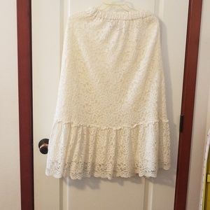 Cream lace skirt